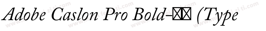 Adobe Caslon Pro Bold-粗体 (Type1)(字体转换